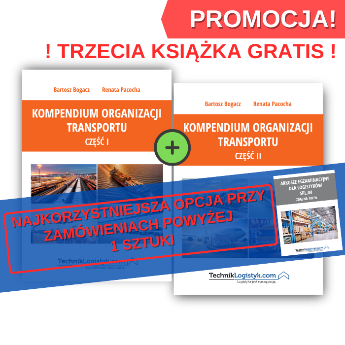 KOMPLET KSIĄŻEK (KOMPENDIUM ORGANIZACJI TRANSPORTU CZĘŚĆ I + CZEŚĆ II+ARKUSZE SPL.04)