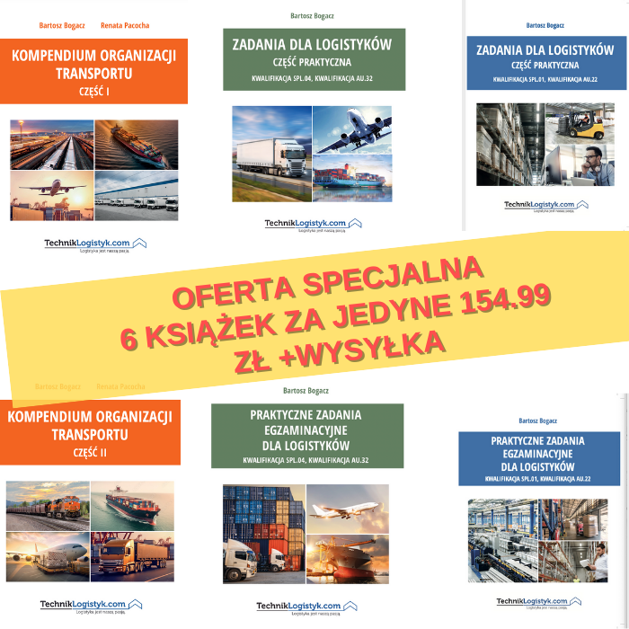 ZESTAW DLA NAUCZYCIELA ( KOMPLET ZIELONYCH SPL.04 + KOMPLET KOMPENDIUM ORGANIZACJI TRANSPORTU + KOMPLET NIEBIESKICH SPL.01 )