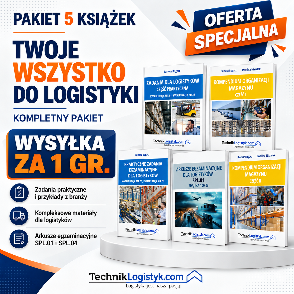 KOMPLET 5 KSIĄŻEK DO ORGANIZACJI MAGAZYNU ( 2 NIEBIESKIE+ 2 ŻÓŁTE + ARKUSZE SPL.01) (Kopia)